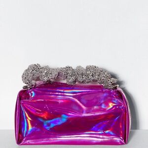 Ruched Embellished Shoulder Bag